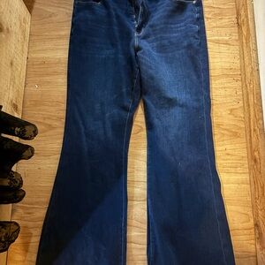 American Eagle Blue Flare Wide Leg Jeans